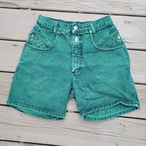 Vintage 90s y2k Zena High Rise Waisted Green Jean Denim Mom Dad Shorts‎ 7